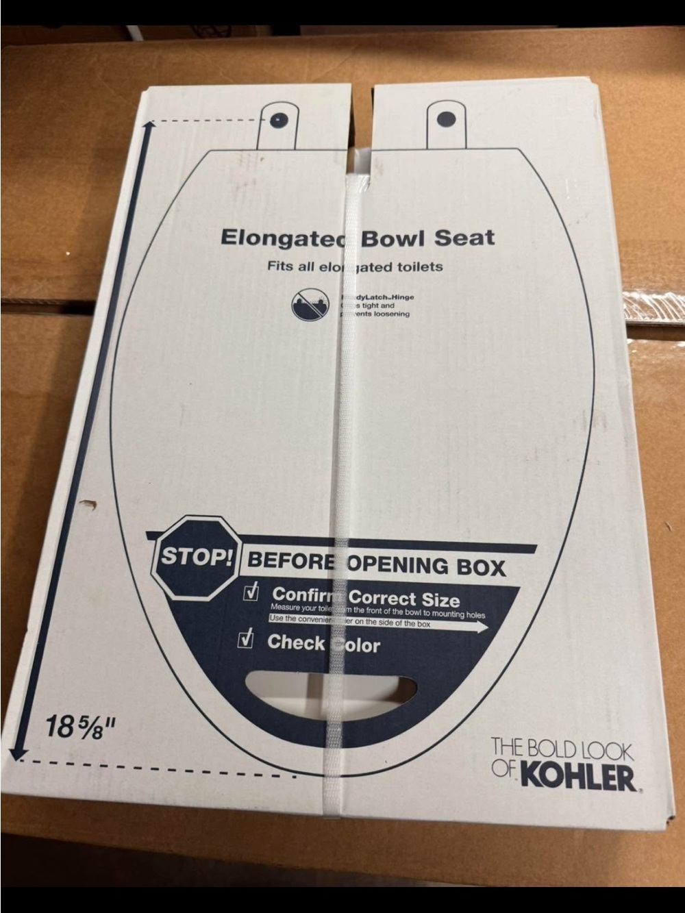 Kohler Elongated Bowl Toilet Seat — White